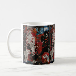 Vintage Pop-Art-Portrait Baby-Aufruf Kaffeetasse
