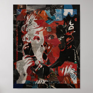 Vintage-Pop-Art-Porträt Baby-Aufruf Poster