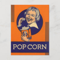 Vintage Popcorn-Kennzeichnung und Nostalgische PC-
