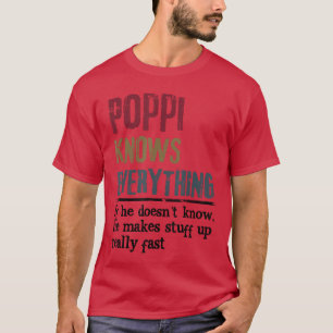 Vintage Poppi weiß alles Lustige passende Fami T-Shirt