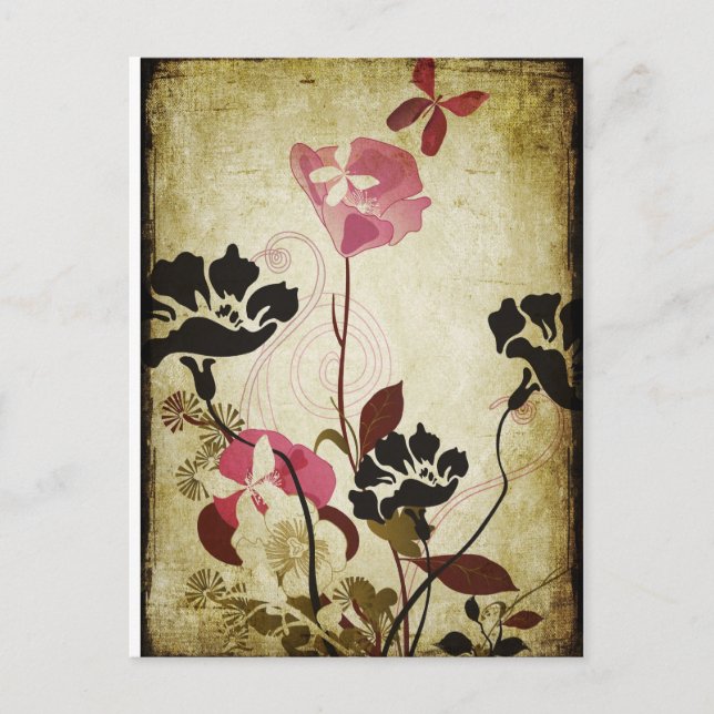 Vintage poppies Postcard Postkarte (Vorderseite)