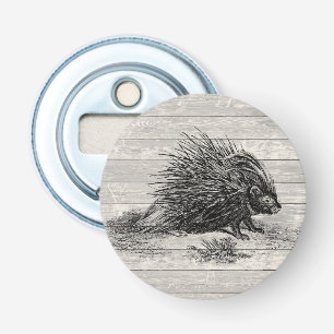 Vintage Porcupine-Illustration Flaschenöffner
