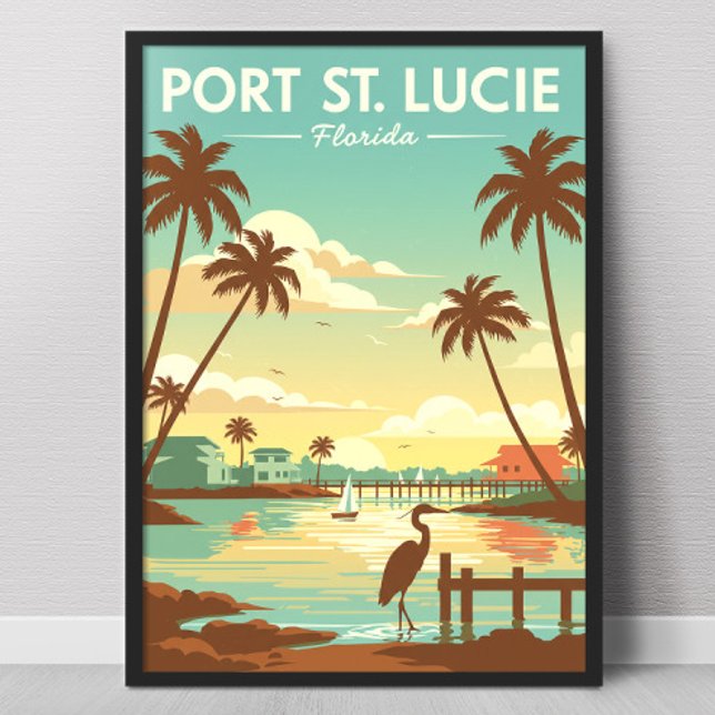 Vintage Port St. Lucie Florida Poster (Von Creator hochgeladen)