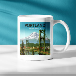 Vintage Portland Oregon Kaffeetasse