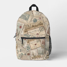 Vintage Porto-Briefmarke-Kollage-Cut & Sew-Bag