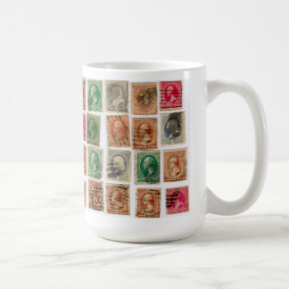 Vintage Porto-Briefmarken Tasse