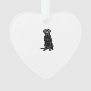 Vintage-Porträt eines schwarzen Labrador Retriever Ornament