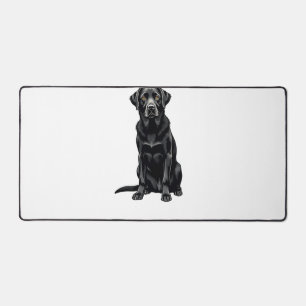 Vintage-Porträt eines schwarzen Labrador Retriever Schreibtischunterlage