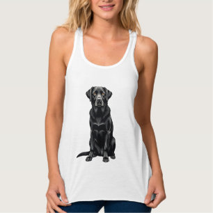 Vintage-Porträt eines schwarzen Labrador Retriever Tank Top