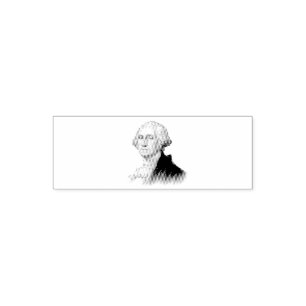 Vintage Porträt-Malerei George Washington Permastempel