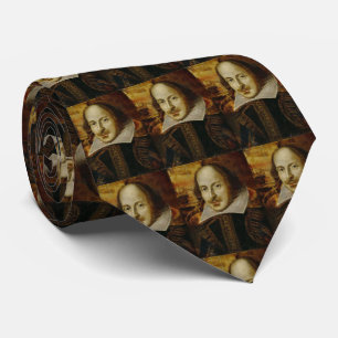 Vintage Porträt-Malerei von William Shakespeare Krawatte