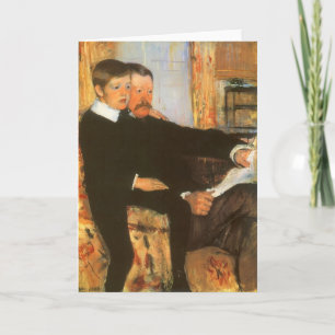 Vintage-Porträt von Vater und Sohn von Mary Cassat Karte
