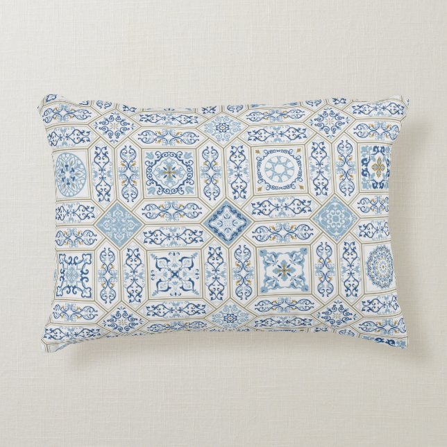 Vintage Portugal Azulejo traditional Dekokissen (Vorderseite)