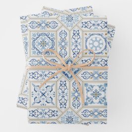 Vintage Portugal Azulejo traditional Geschenkpapier Set