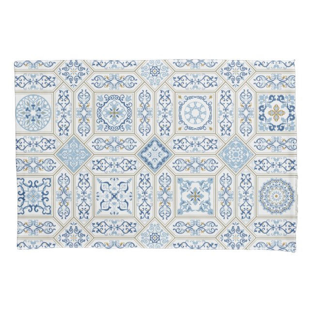 Vintage Portugal Azulejo traditional Kissenbezug (Vorderseite)