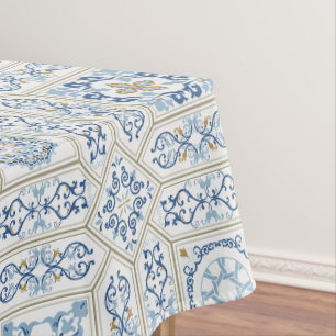 Vintage Portugal Azulejo traditionell Tischdecke