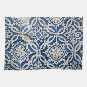 Vintage portugiesische Azulejo Geschirrtuch