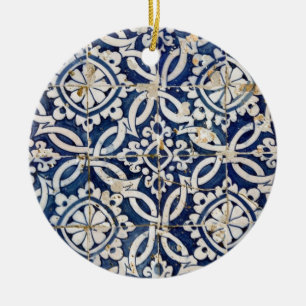 Vintage portugiesische Azulejo Keramik Ornament