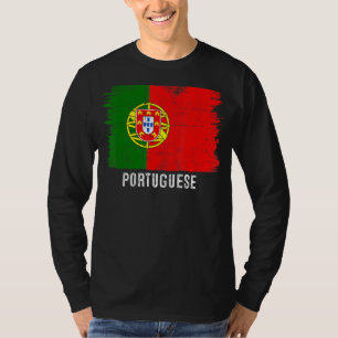 Vintage portugiesische Flagge mit portugiesischem  T-Shirt