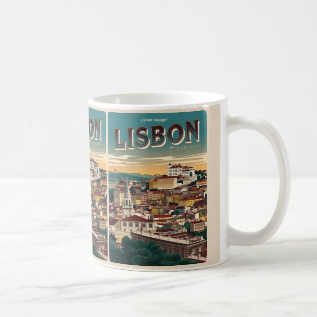 Vintage portugiesische Reisegeschenke und Souvenir Kaffeetasse (Rechts)