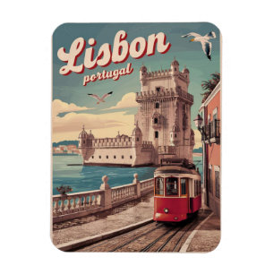 Vintage portugiesische Tramgeschenke Magnet