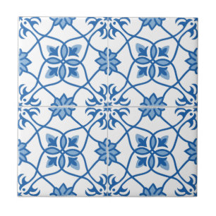 Vintage portugiesisches Azulejo-Fliesenmuster Fliese
