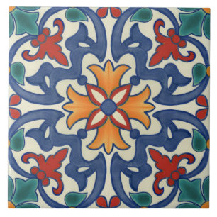 Vintage portugiesisches Azulejos-Muster Fliese