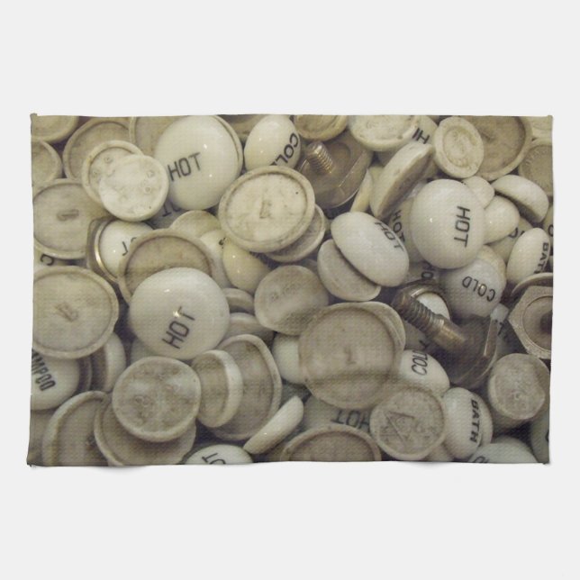 Vintage Porzellanknochen Geschirrtuch (Horizontal)