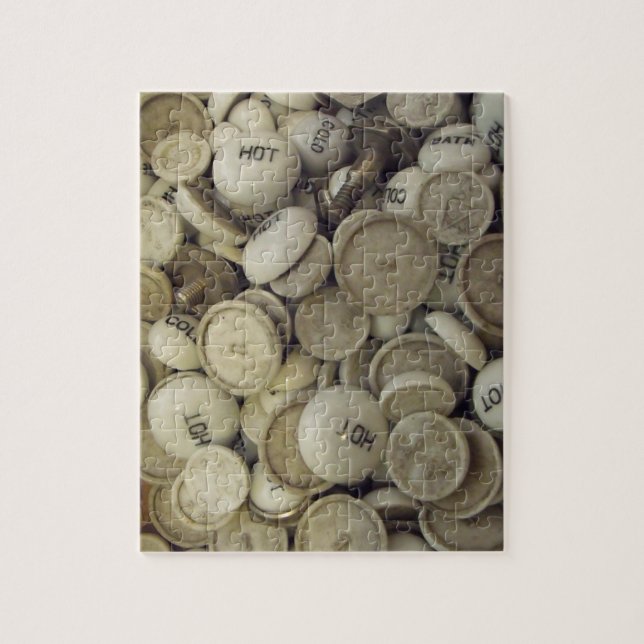 Vintage Porzellanknochen Puzzle (Vertikal)