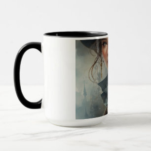 Vintage-Porzellantasse Frau - Viktorianisches Mädc Tasse