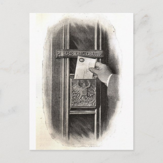 Vintage Postbox Postkarte (Vorderseite)