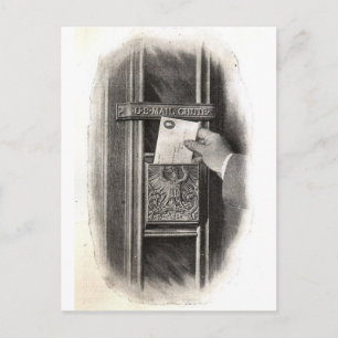 Vintage Postbox Postkarte