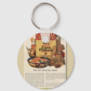 Vintage Posten Toasties Anzeige Schlüsselanhänger