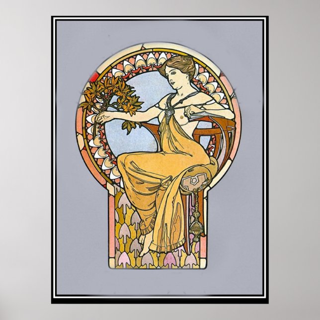 Vintage Poster Alphonse Mucha Ad (Vorne)