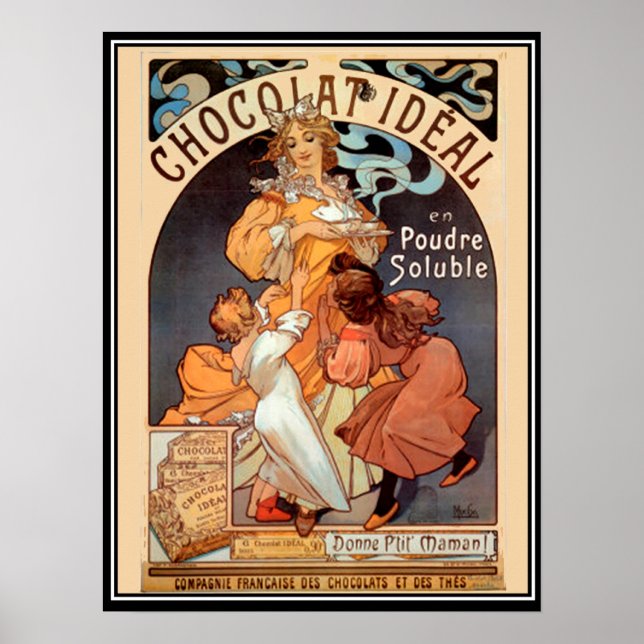 Vintage Poster alphonse mucha Chocolate Ad (Vorne)