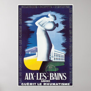 Vintage Poster Art: Heilwasser in Aix-les-Bains