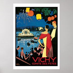 Vintage Poster Art Vichy Frankreich