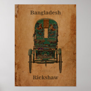 Vintage Poster Bangladesch Rikschah