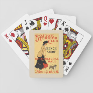 Vintage Poster - Boston Terrier Club - Benz Show Spielkarten