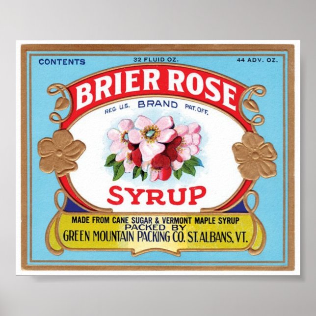 Vintage Poster - Brier Rose Sirup (Vorne)