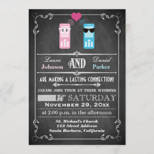 Vintage Poster, Chalkboard Style Wedite Einladung