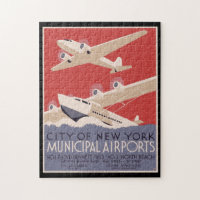 Vintage Poster City of New York Städtische Flughäf