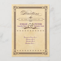 Vintage Poster Cream & Brown Wedding Route