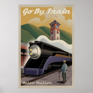 Vintage-Poster des Union-Bahnhofs Poster