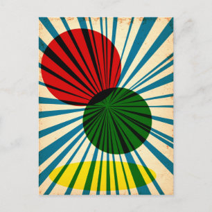 Vintage Poster Design Postkarte