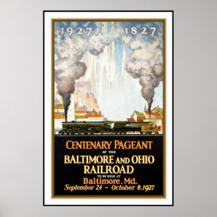 Vintage Poster Druck Baltimore Eisenbahn