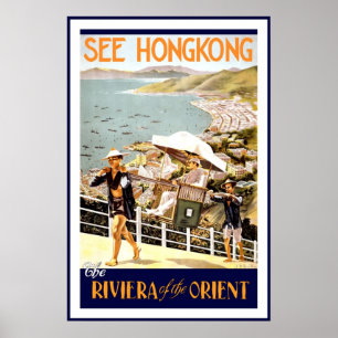 Vintage Poster Druck Hong Kong Riviera Orient