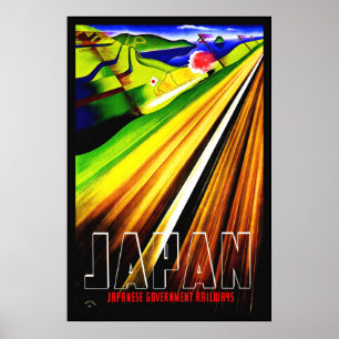 Vintage Poster Druck Japan Japanische Eisenbahn