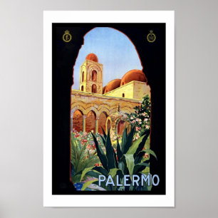 Vintage Poster Druck Palermo Sizilien