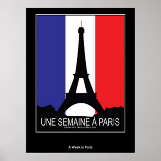 Vintage Poster Eine Woche in Paris